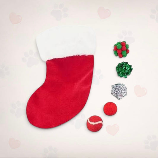 Cupid & Comet Christmas Cat Toy Stocking