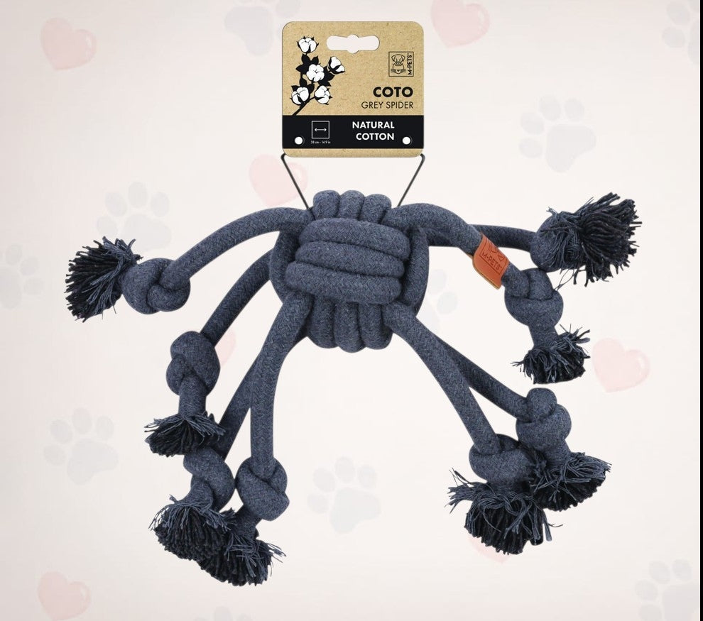 M-PETS Coto Eco Rope Dog Toys Spider 38cm