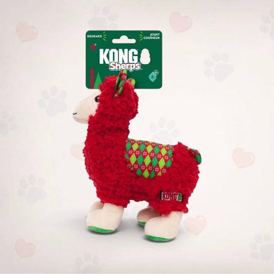 KONG Holiday Sherps Llama Red Medium